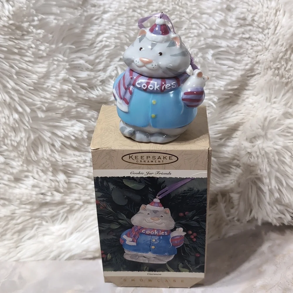 Hallmark 1996 Keepsake Ornament Cookie Jar Friends Carmen Cat Showcase